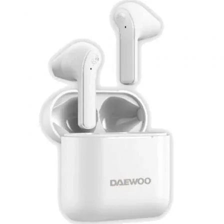 Auriculares Bluetooth Daewoo DW2021 con estuche de carga/ Autonomía 5h/ Blancos - PixelPlaza