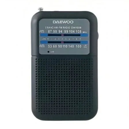 Radio Portátil Daewoo DW1008/ Negra - PixelPlaza