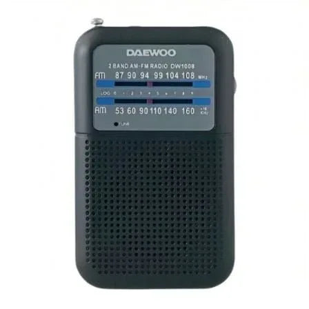 Radio Portátil Daewoo DW1008/ Negra - PixelPlaza