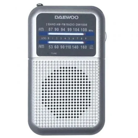 Radio Portátil Daewoo DW1008/ Plata - PixelPlaza