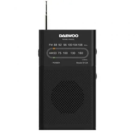 Radio Portátil Daewoo DW1027/ Negra - PixelPlaza