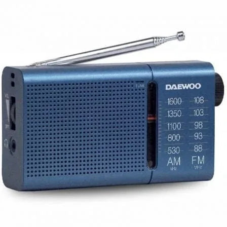 Radio Portátil Daewoo DW1036/ a Pilas/ Azul - PixelPlaza