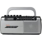 Radio Cassete Daewoo DW1107/ con Cable/ a Pilas/ Negra y Plateada - PixelPlaza