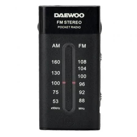 Radio Portátil Daewoo DW1109/ Negra - PixelPlaza