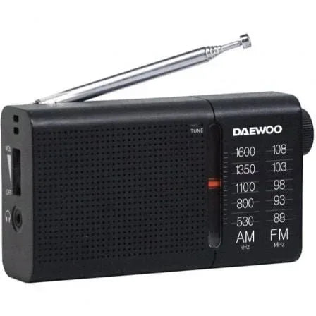 Radio Portátil Daewoo DW1119/ Negra - PixelPlaza