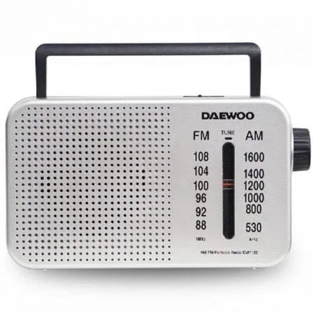 Radio Portátil Daewoo DW1122/ Plata - PixelPlaza