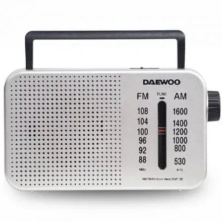 Radio Portátil Daewoo DW1122/ Plata - PixelPlaza