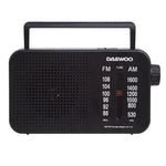 Radio Portátil Daewoo DW1123/ Negra - PixelPlaza
