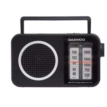 Radio Portátil Daewoo DW1124/ Negra - PixelPlaza