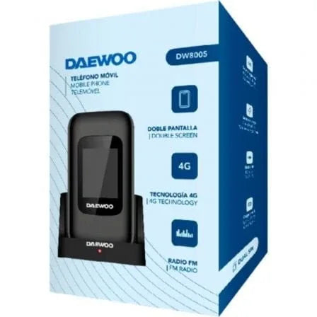 Teléfono Móvil Daewoo DW8005 para Personas Mayores/ 4G/ Negro - PixelPlaza