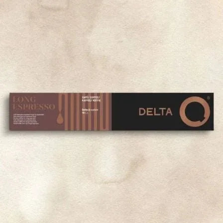 Cápsula Delta Delta Q-Long Espresso para cafeteras Delta/ Caja de 10 - PixelPlaza