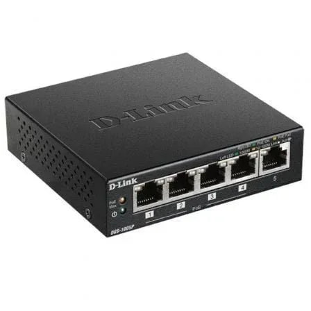 Switch D-Link DGS-1005P 5 Puertos/ RJ-45 10/100/1000 PoE - PixelPlaza