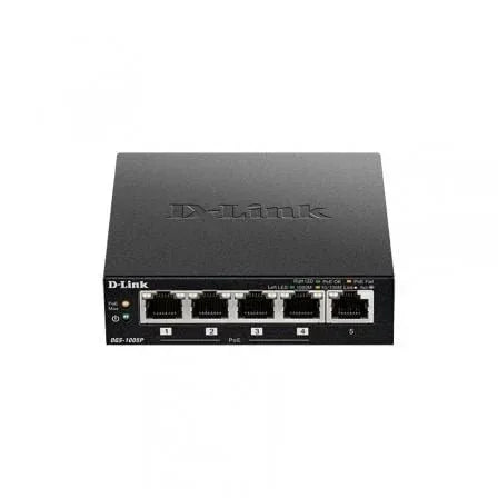 Switch D-Link DGS-1005P 5 Puertos/ RJ-45 10/100/1000 PoE - PixelPlaza