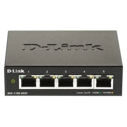 Switch D-Link DGS-1100-05V2 5 Puertos/ RJ-45 10/100/1000 - PixelPlaza