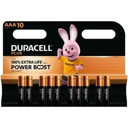 Pack de 10 Pilas AAA Duracell Plus Power Boost DPBLR3B10/ 1.5V/ Alcalinas - PixelPlaza
