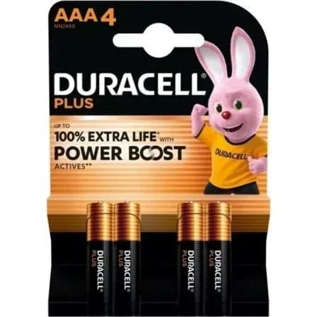 Pack de 4 Pilas AAA Duracell Plus Power Boost DPBLR3B4/ 1.5V/ Alcalinas - PixelPlaza