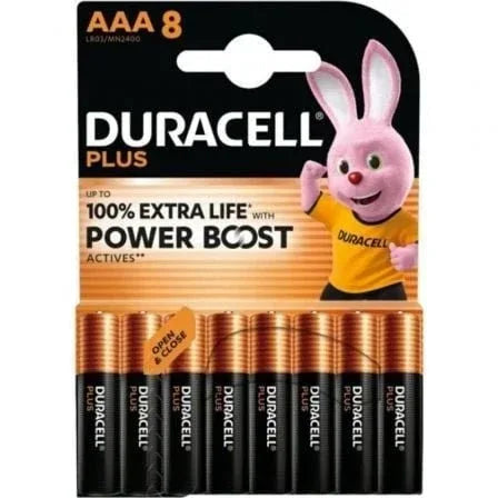 Pack de 8 Pilas AAA Duracell Plus Power Boost DPBLR3B8/ 1.5V/ Alcalinas - PixelPlaza