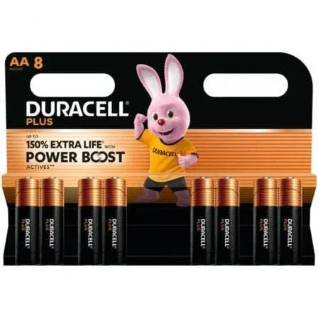 Pack de 8 Pilas AA Duracell Plus Power Boost DPBLR6B8/ 1.5V/ Alcalinas - PixelPlaza