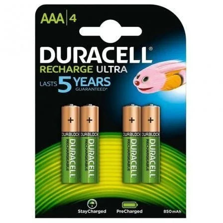 Pack de 4 Pilas AAA Duracell HR03-A/ 1.2V/ Recargables - PixelPlaza