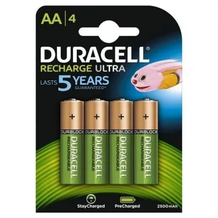 Pack de 4 Pilas AA Duracell HR06-P/ 1.2V/ Recargables - PixelPlaza
