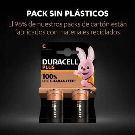Pack de 2 Pilas C Duracell LR14/ 1.5V/ Alcalinas - PixelPlaza