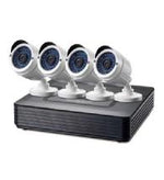 Kit videovigilancia 720p cctv level one 4 canales 4 cámaras int - ext + grabador cables iluminación LED (sin hd)
