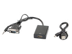 Adaptador Lanberg vga macho+audio 3.5mm jack · HDMI hembra