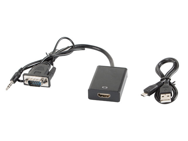 Adaptador lanberg vga macho+audio 3.5mm jack