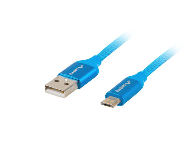 Cable USB Lanberg 2.0 macho · micro USB macho quick charge 3.0 Azul #azul