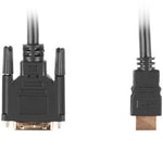 Cable hdmi lanberg macho dvi - d 18+1