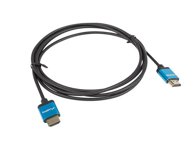 Cable HDMI Lanberg macho - macho v2.0 4K slim 1m negro