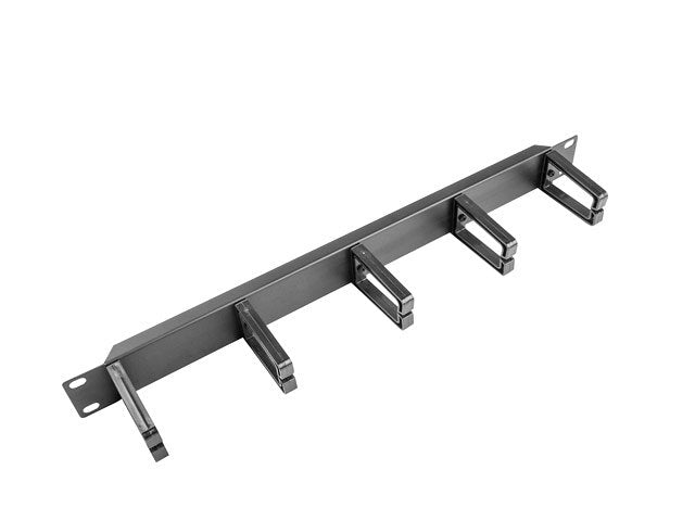 Organizador de cables Lanberg 5 anillas plástico 1u tipo b rack 19 negro