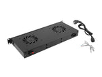Panel ventilación Lanberg lcd 2 ventiladores termostato 230v 1u rack 19 negro