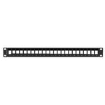 Patch panel Lanberg 24 puertos 1u rack 19 para modulos keystone negro