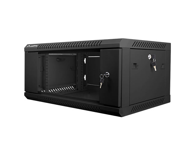 Armario rack Lanberg 4u 600x450x279 auto ensamblado 19 pulgadas hasta 60 kg negro