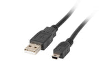 Cable USB Lanberg 2.0 macho · mini USB macho 1.8 m Negro #negro