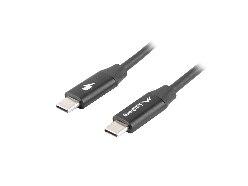 Cable USB Lanberg 2.0 macho - USB tipo c macho quick charge 4.0 1.8m negro
