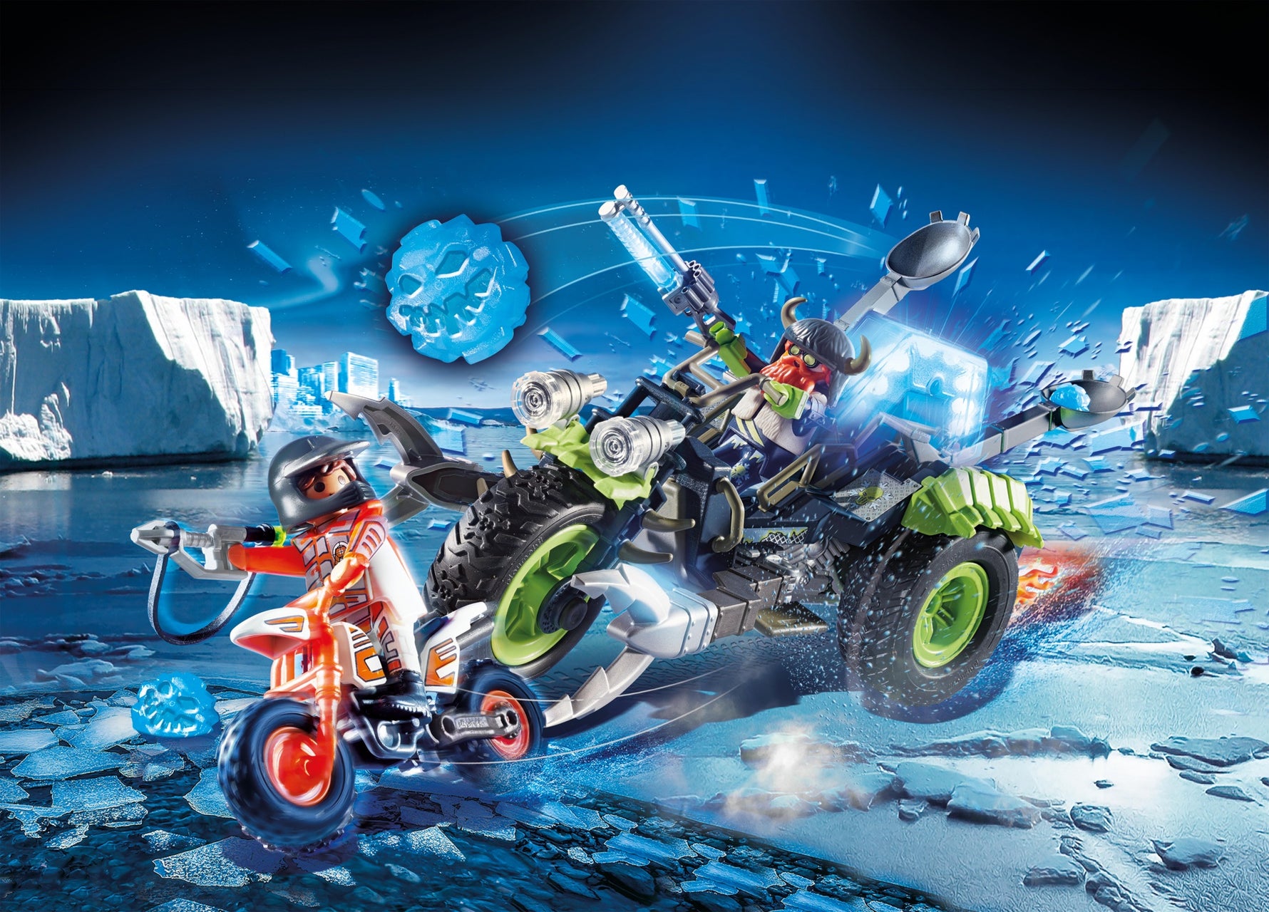 Playmobil espias rebeldes del artico triciclo