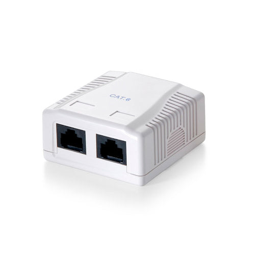 Roseta de superficie Equip cat6 utp 2 puertos hembras RJ45
