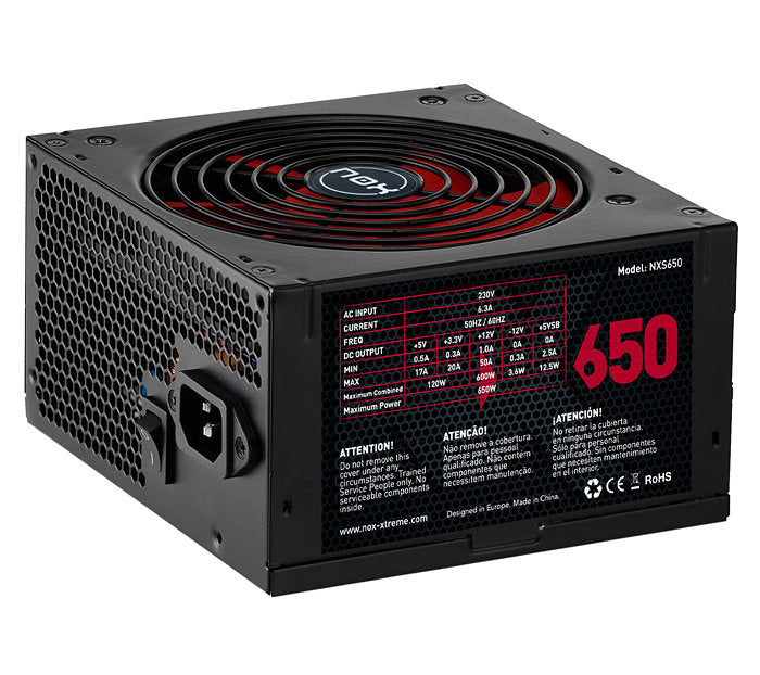 Fuente alimentacion nox nx650 gaming atx
