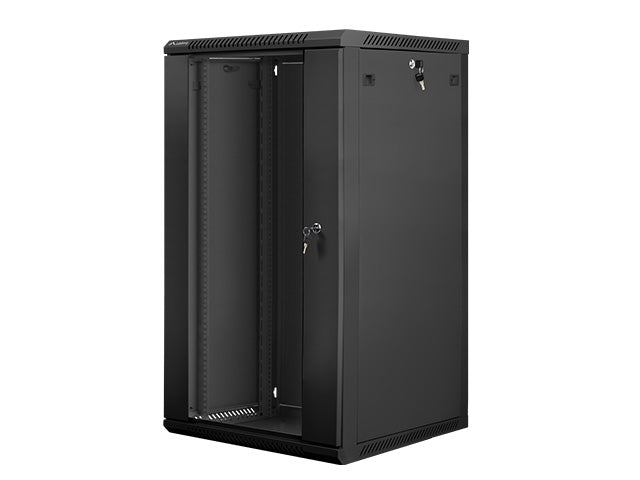 Armario rack Lanberg 22u 600x600x1082 auto ensamblado 19 pulgadas hasta 60 kg negro