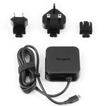 Cargador adaptador universal Targus 45w tipo c negro