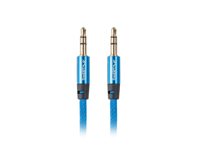 Cable minijack Lanberg 3.5mm m m 3 pin premium Azul