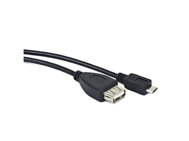 Cable USB Lanberg micro m a USB tipo a f 2.0 otg negro 15cm oem