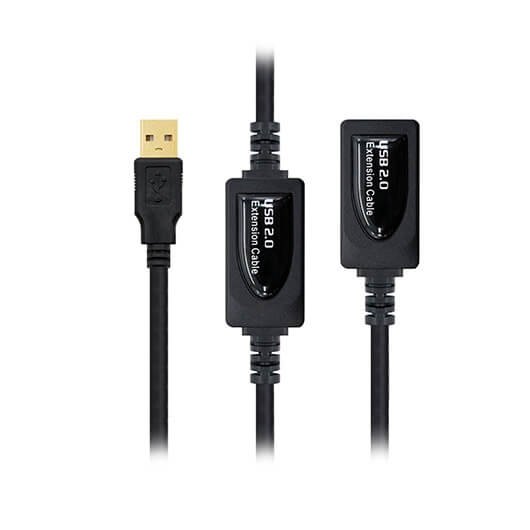 Cable Alargador USB 2.0 Nanocable 10.01.0212/ USB Macho - USB Hembra/ 10m/ Negro