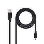 Cable USB 2.0 Nanocable 10.01.0400/ USB Macho - MiniUSB Macho/ 50cm/ Negro