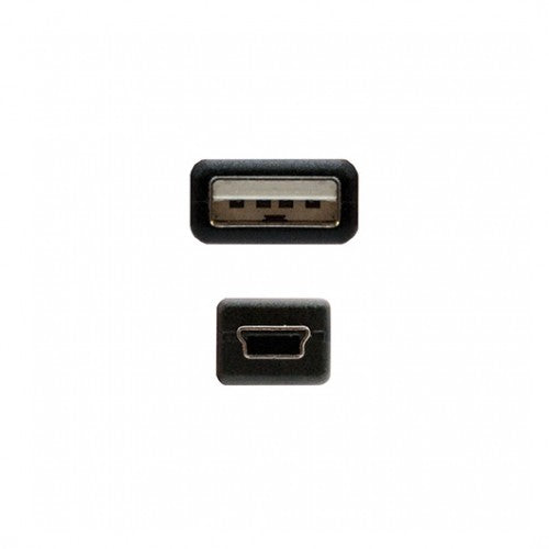 Cable USB 2.0 Nanocable 10.01.0400/ USB Macho - MiniUSB Macho/ 50cm/ Negro