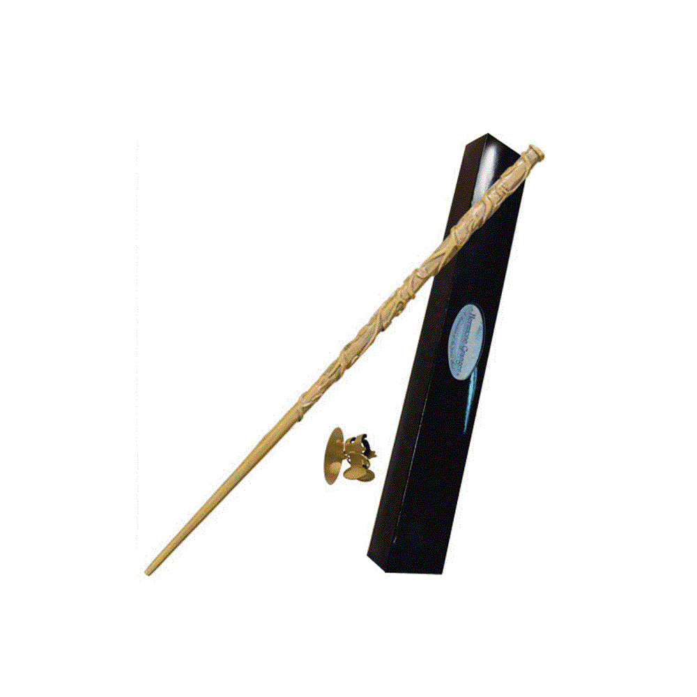 Replica the noble collection harry potter hermione granger varita con caja y placa de identificación