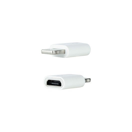 Adaptador Micro USB 2.0 Lightning Nanocable 10.10.4100/ Micro USB Hembra - Lightning Macho/ Blanco