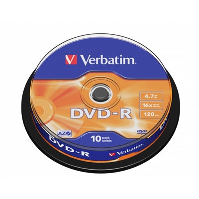 DVD-R Verbatim Advanced AZO 16X/ Tarrina-10uds